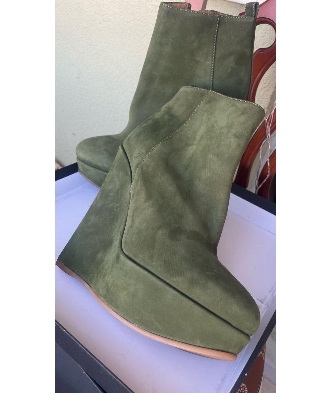DSQUARED2 Зеленые замшевые ботильоны, фото 5