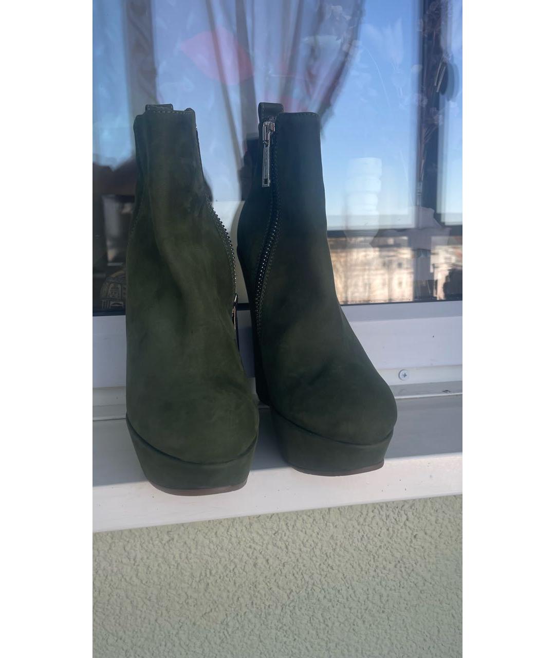 DSQUARED2 Зеленые замшевые ботильоны, фото 2