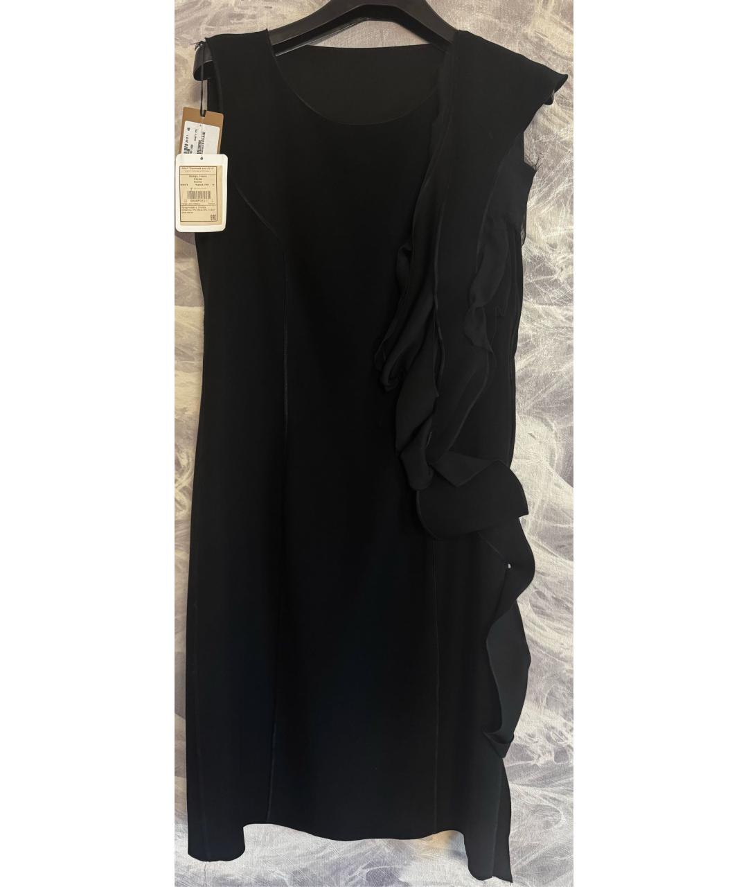 BOTTEGA VENETA Черное шелковое коктейльное платье, фото 7