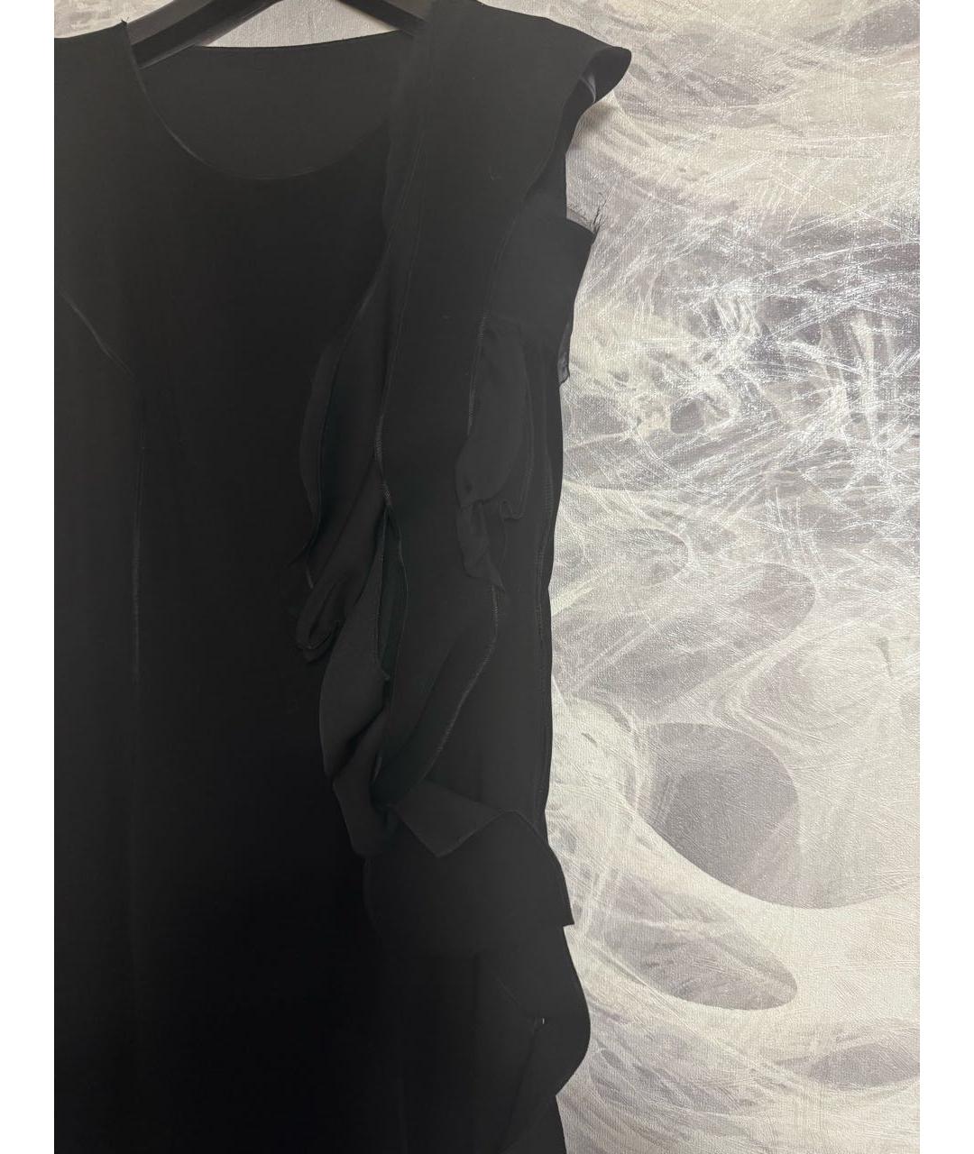 BOTTEGA VENETA Черное шелковое коктейльное платье, фото 4