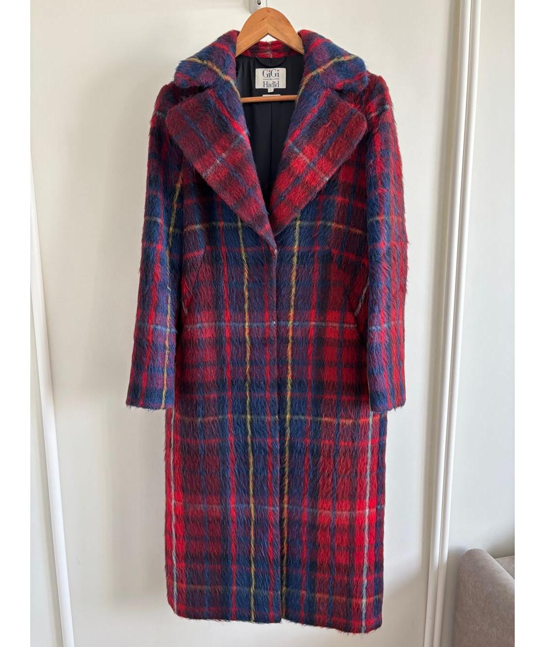 TOMMY HILFIGER Бордовое полиэстеровое пальто, фото 9