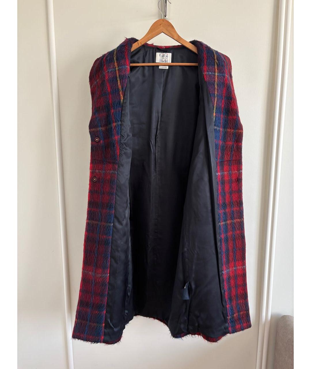 TOMMY HILFIGER Бордовое полиэстеровое пальто, фото 4