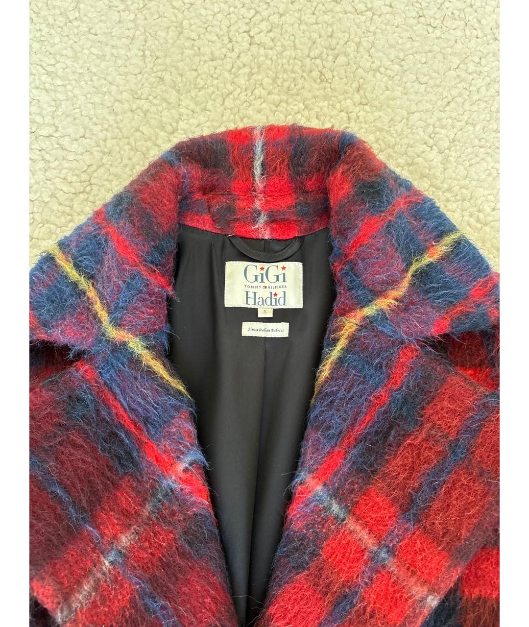 TOMMY HILFIGER Бордовое полиэстеровое пальто, фото 6