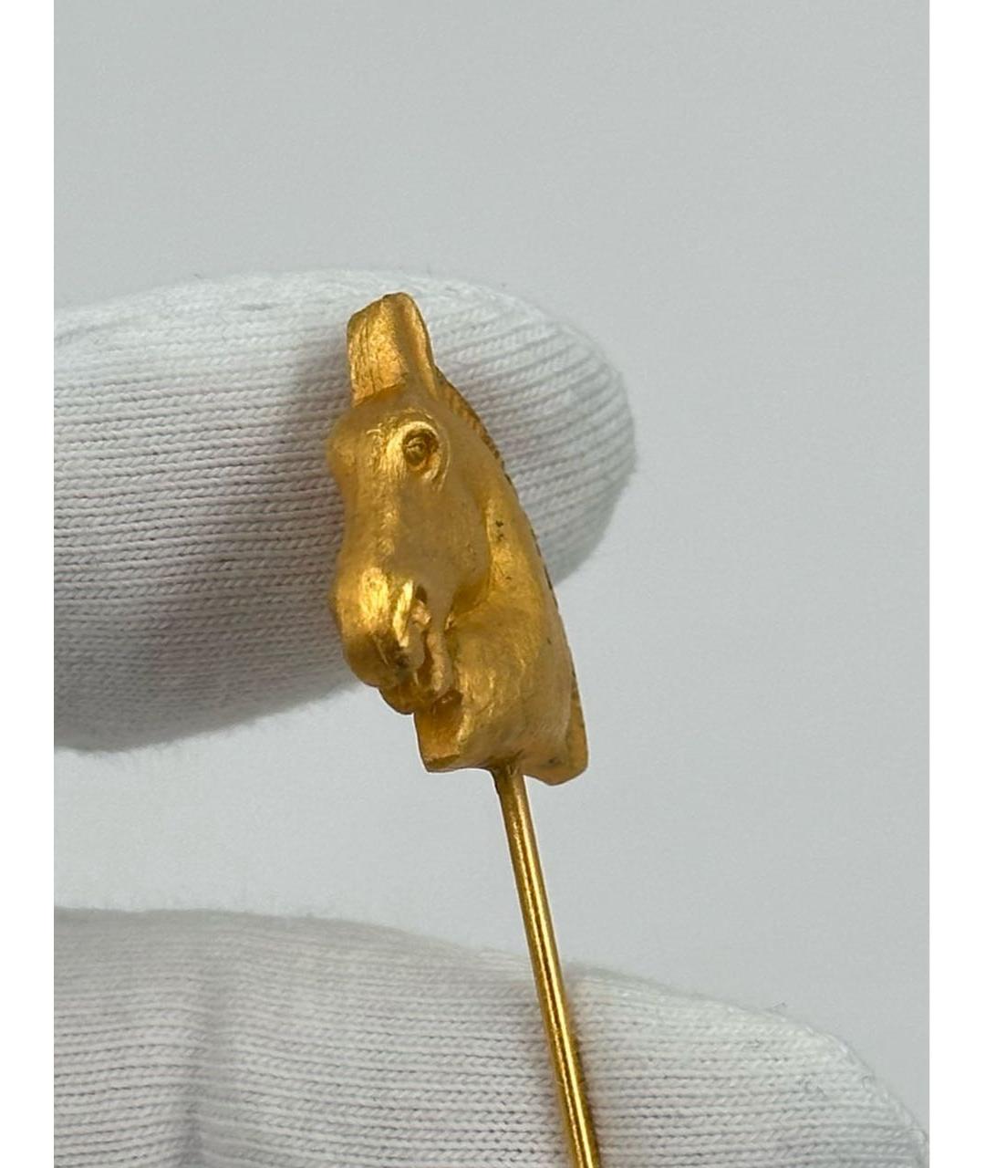 HERMES Золотая позолоченная булавка / брошь, фото 5