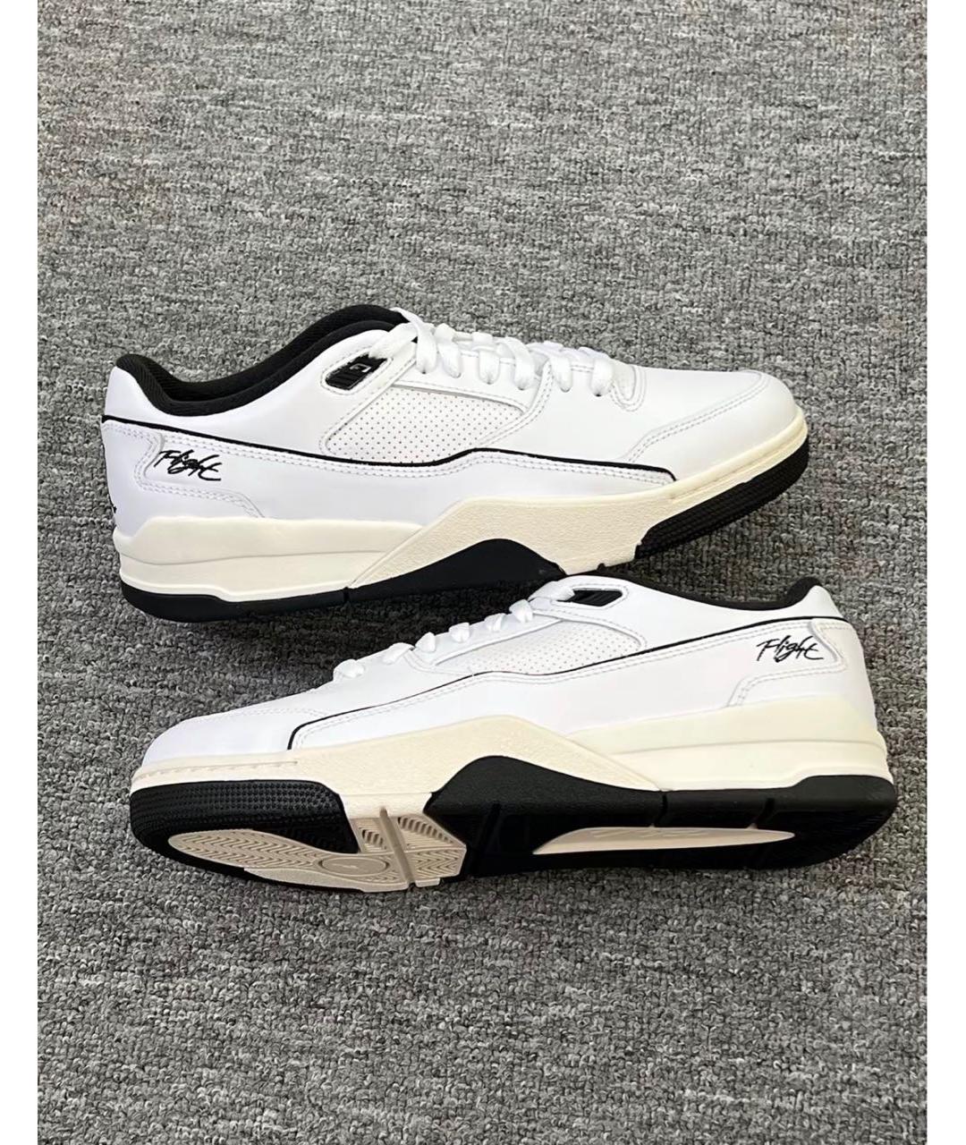 JORDAN Белые кожаные низкие кроссовки / кеды, фото 5