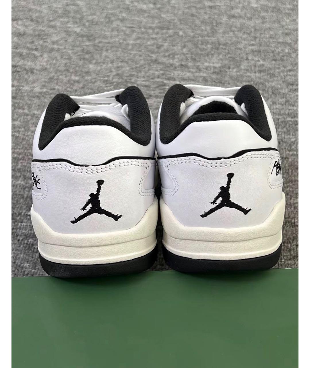 JORDAN Белые кожаные низкие кроссовки / кеды, фото 4
