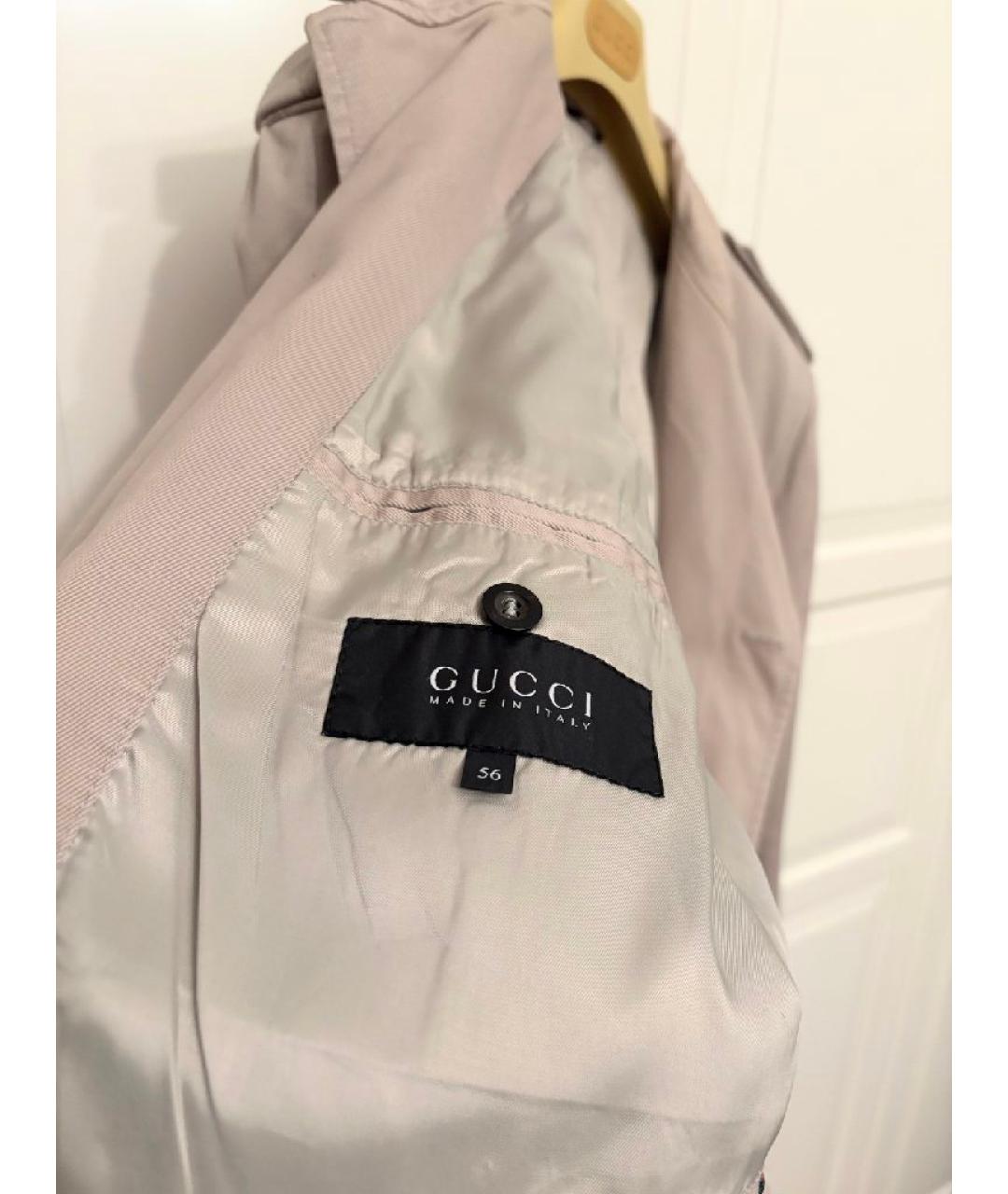 GUCCI Бежевый хлопковый пиджак, фото 6