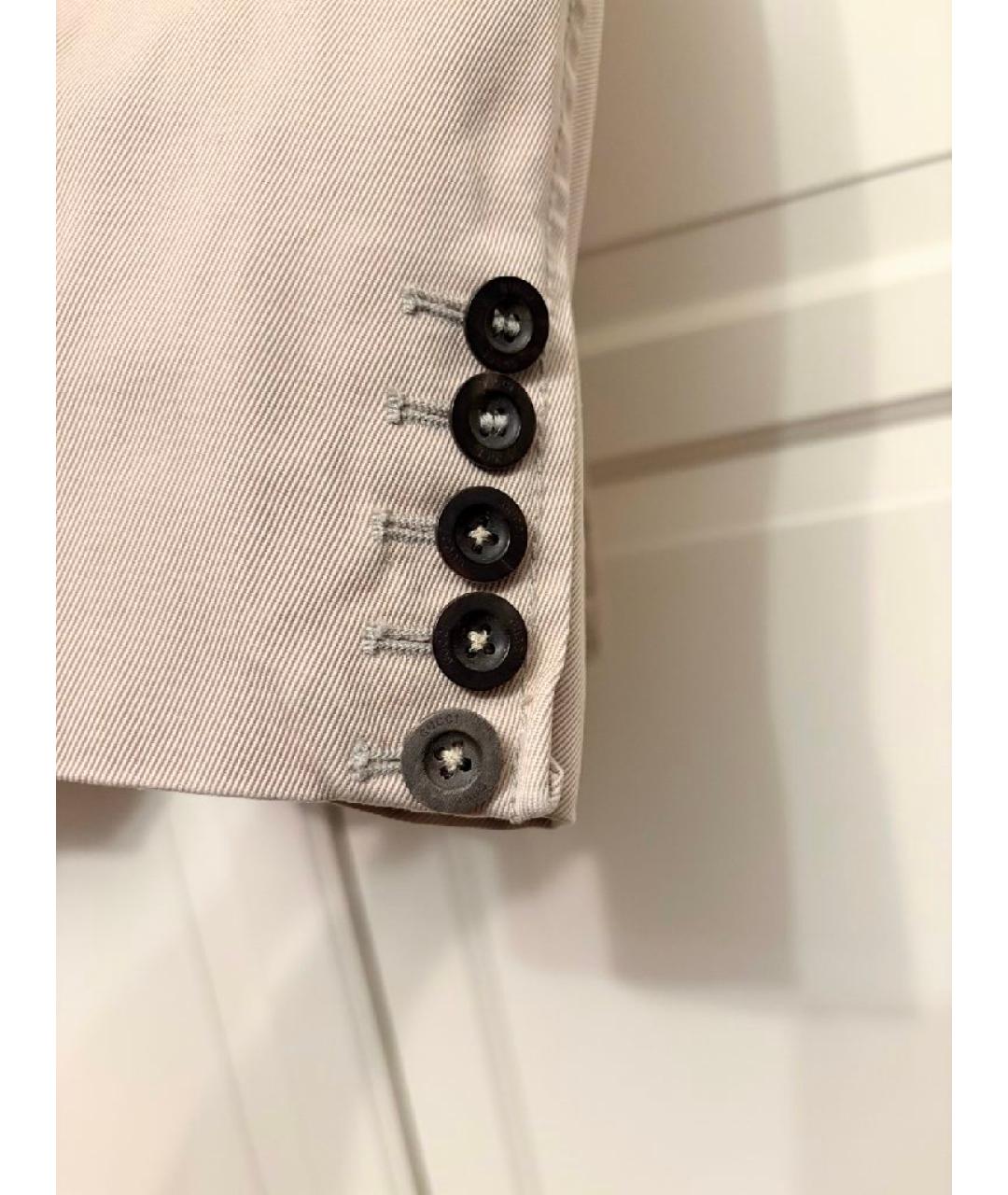 GUCCI Бежевый хлопковый пиджак, фото 4