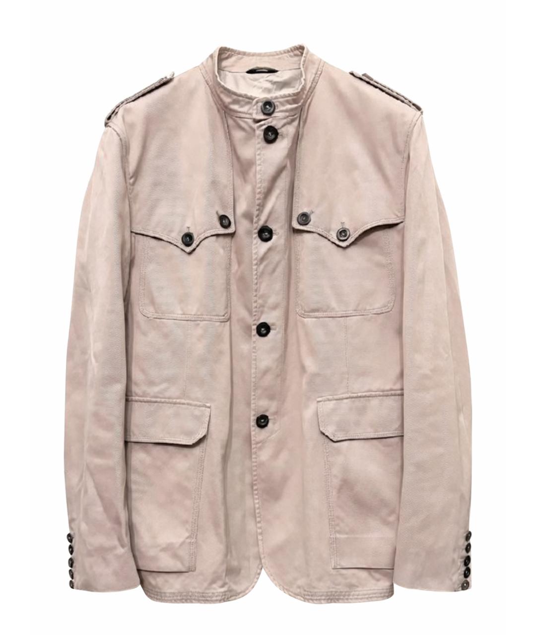 GUCCI Бежевый хлопковый пиджак, фото 1