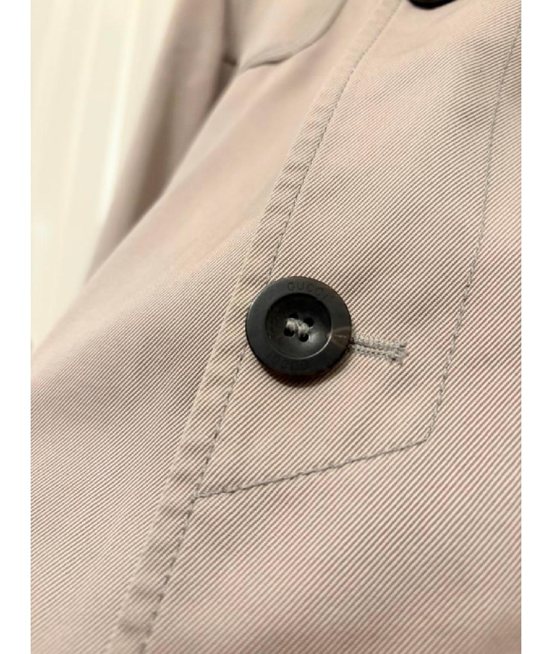 GUCCI Бежевый хлопковый пиджак, фото 3