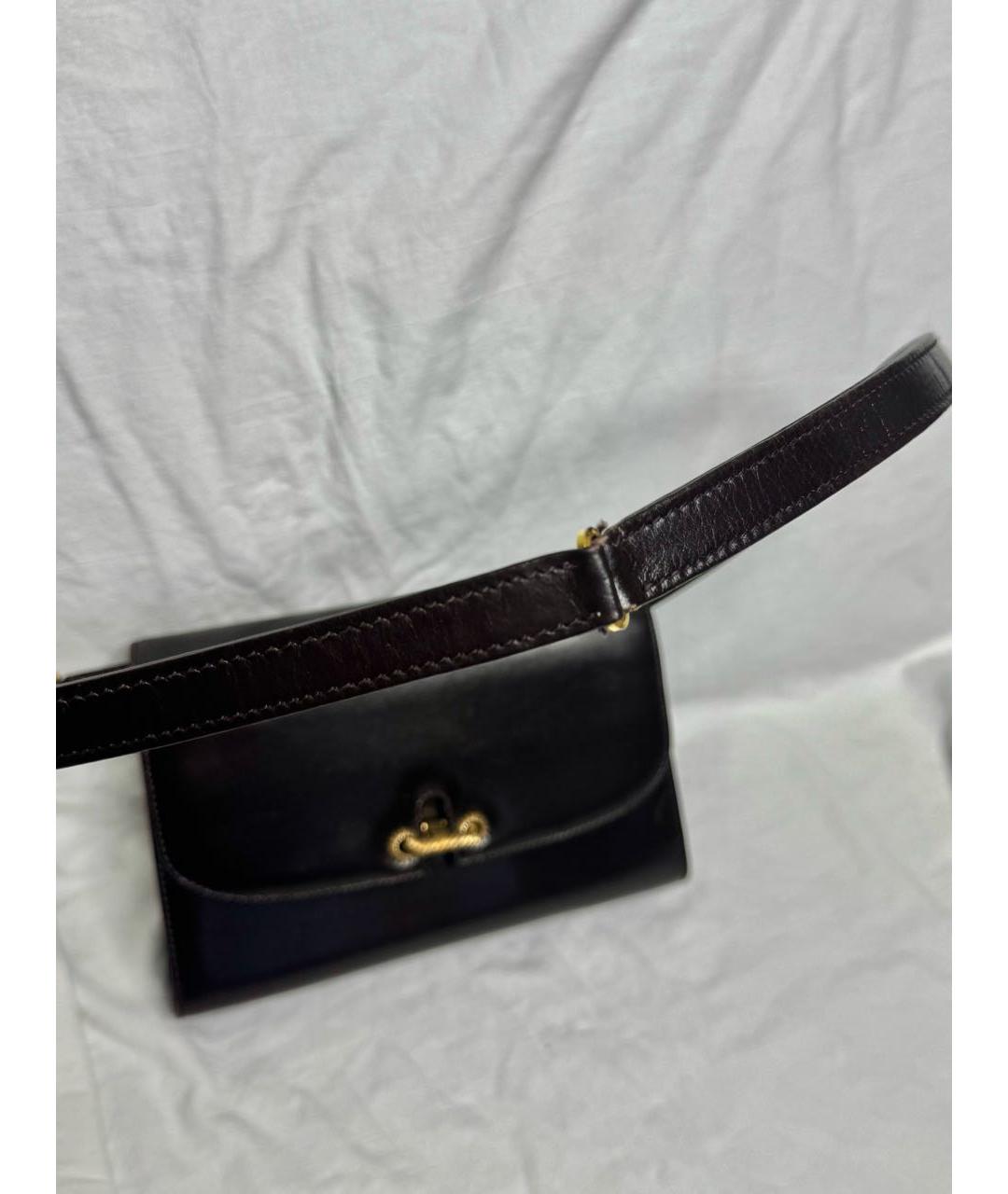 GUCCI Коричневая кожаная сумка через плечо, фото 7