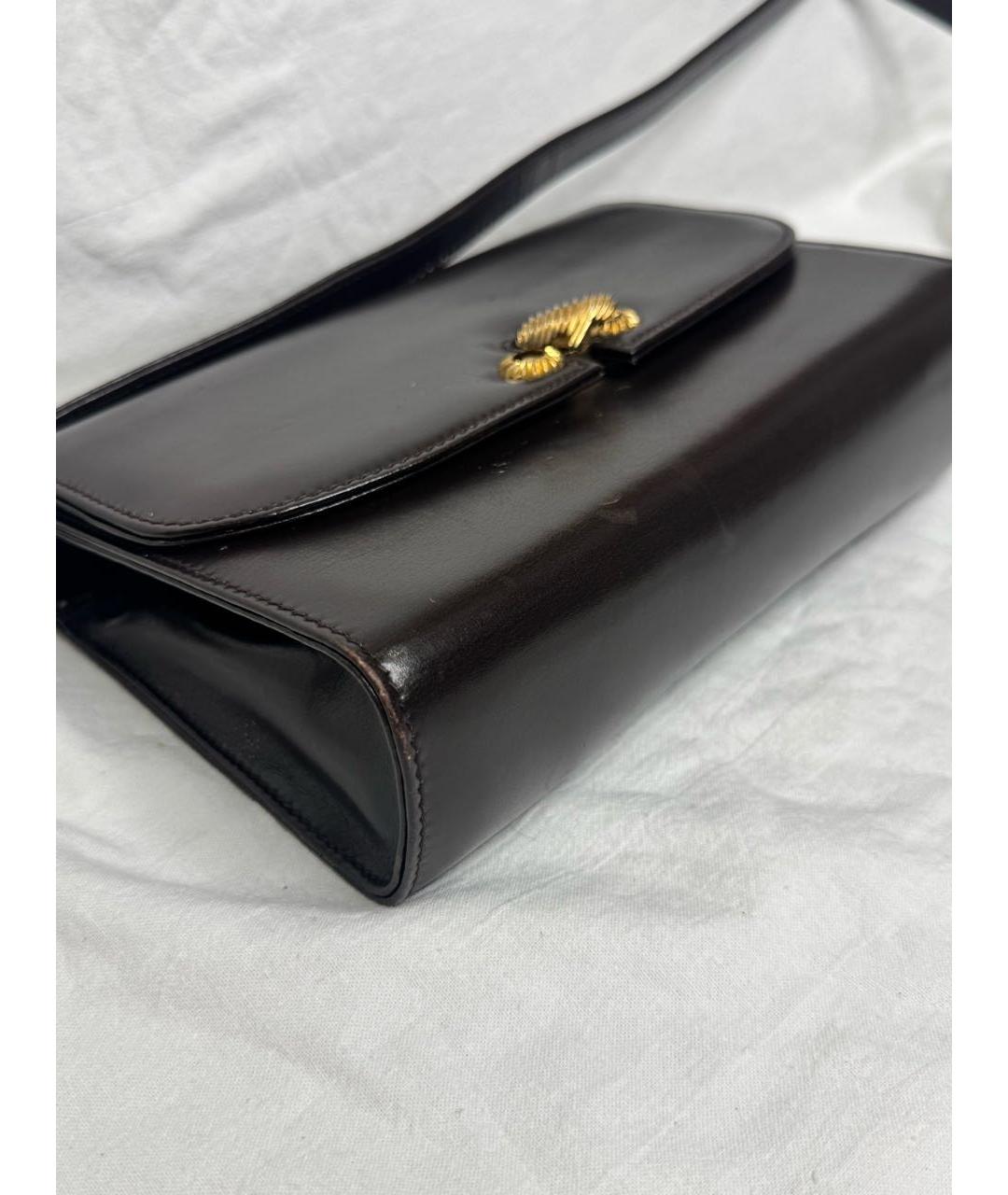 GUCCI Коричневая кожаная сумка через плечо, фото 3