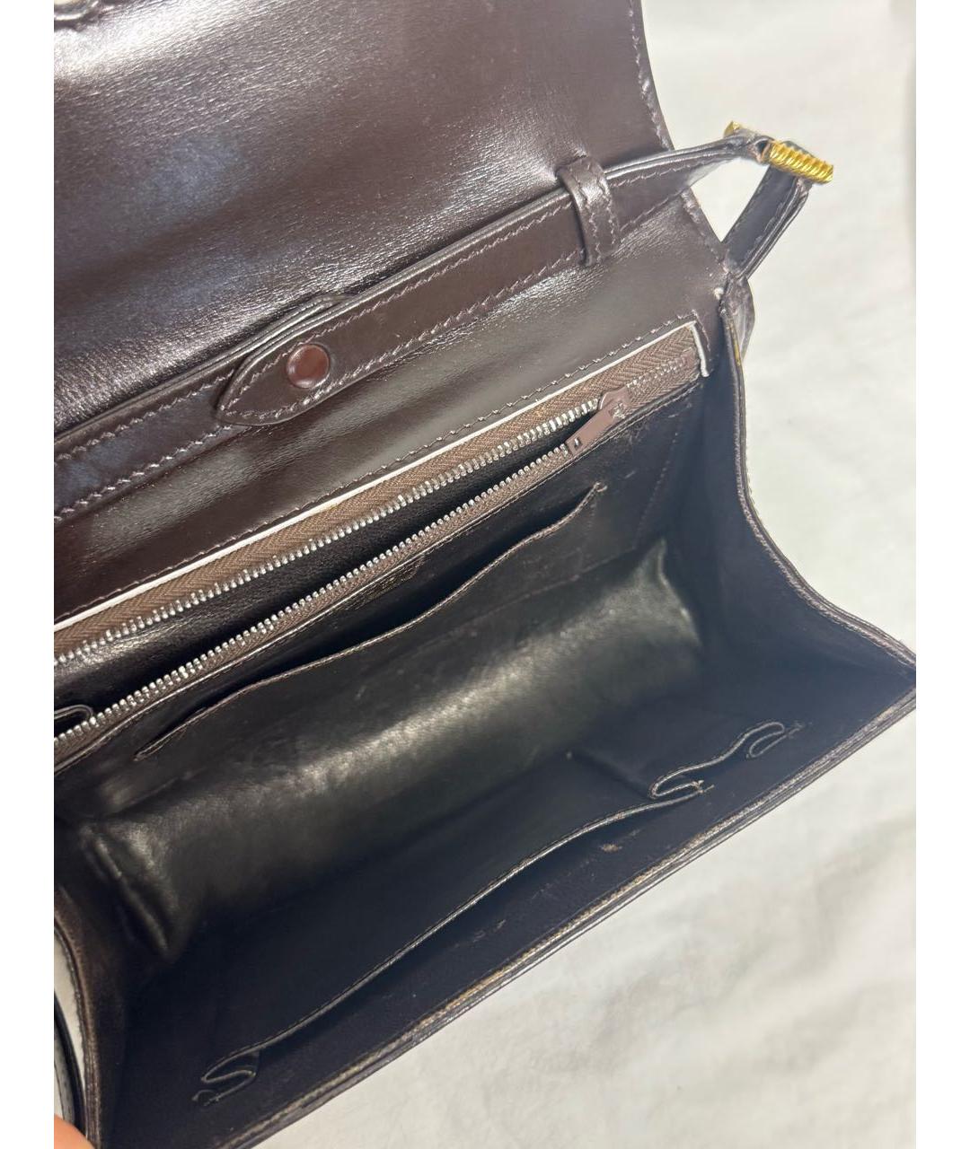 GUCCI Коричневая кожаная сумка через плечо, фото 8