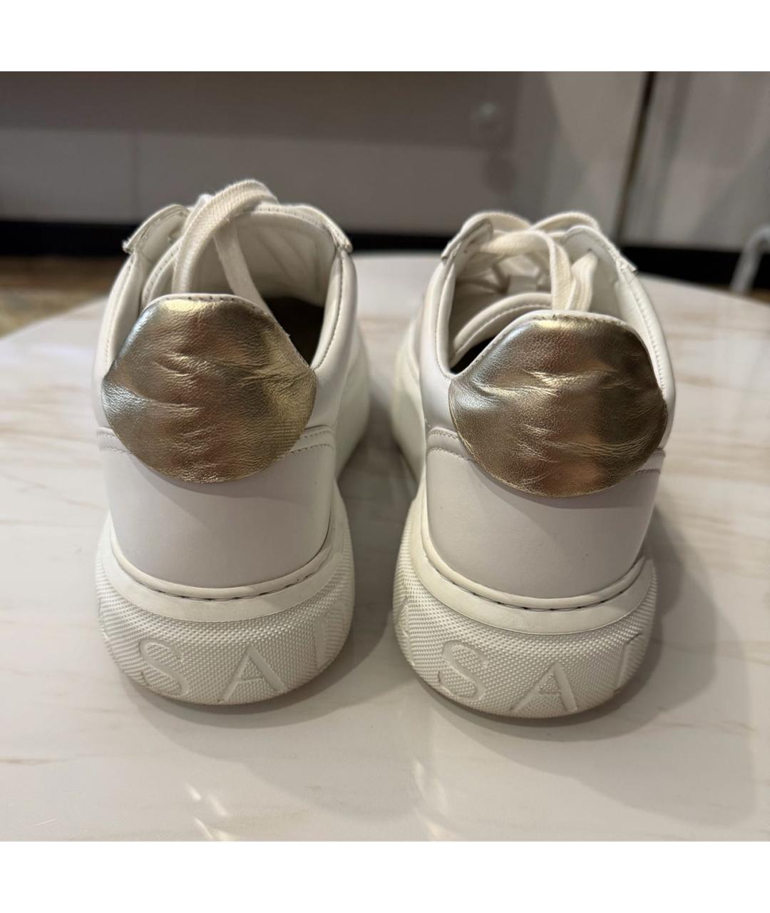 CASADEI Белые кожаные кроссовки, фото 4