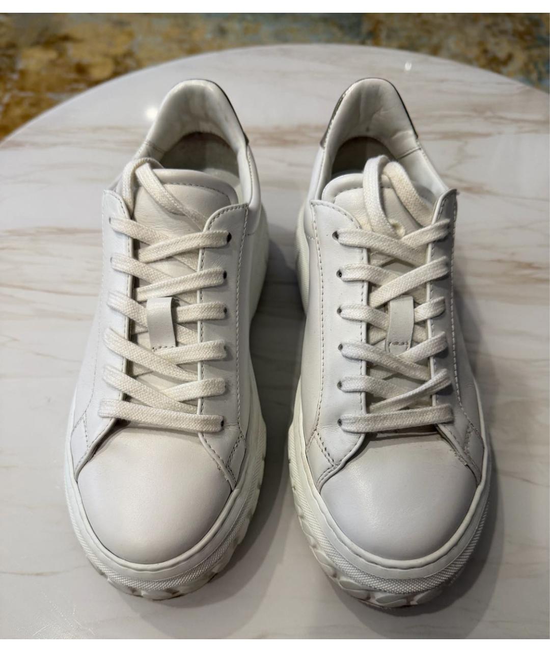 CASADEI Белые кожаные кроссовки, фото 3