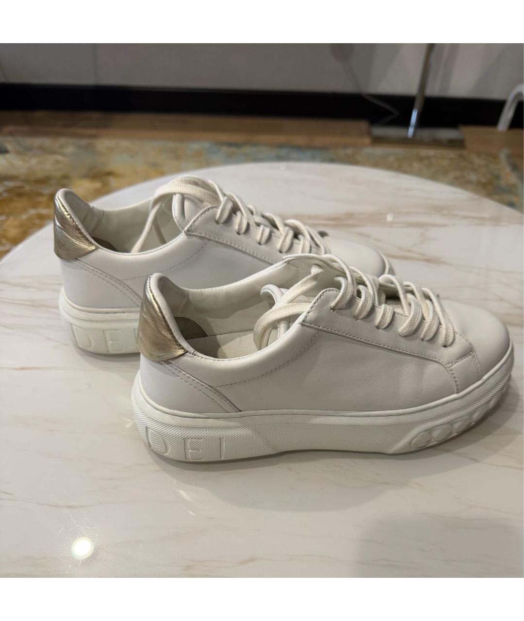 CASADEI Белые кожаные кроссовки, фото 5