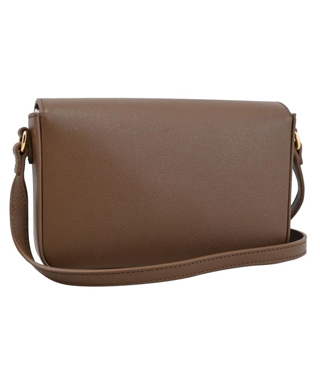 BURBERRY Коричневая кожаная сумка через плечо, фото 3