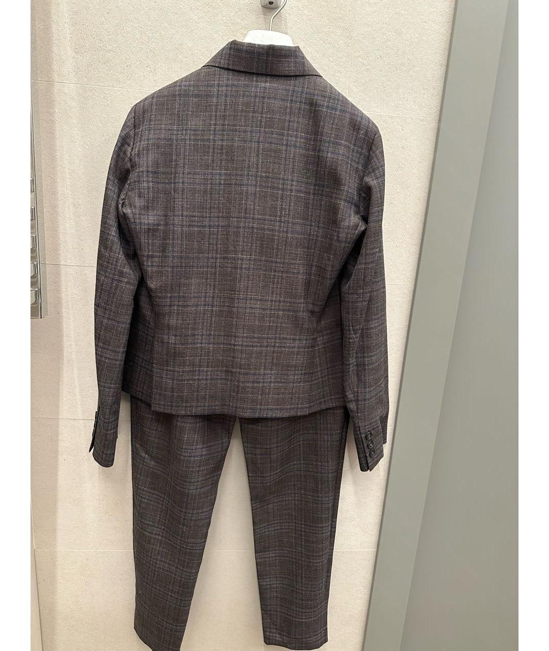 FABIANA FILIPPI Антрацитовый шерстяной костюм с брюками, фото 2