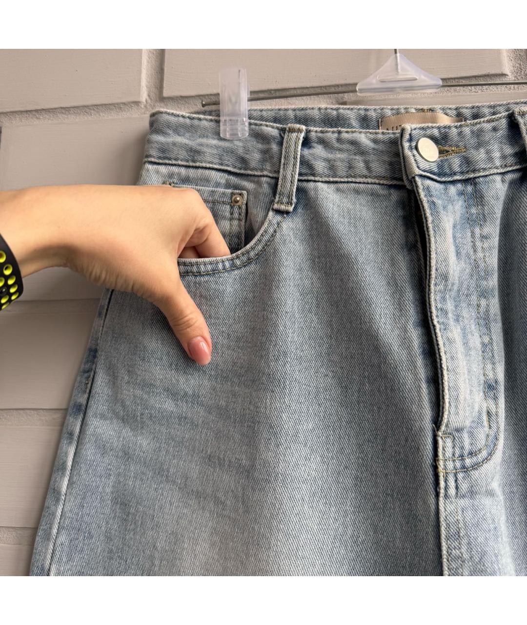 AUTENTIMENTS Голубые хлопковые прямые джинсы, фото 4