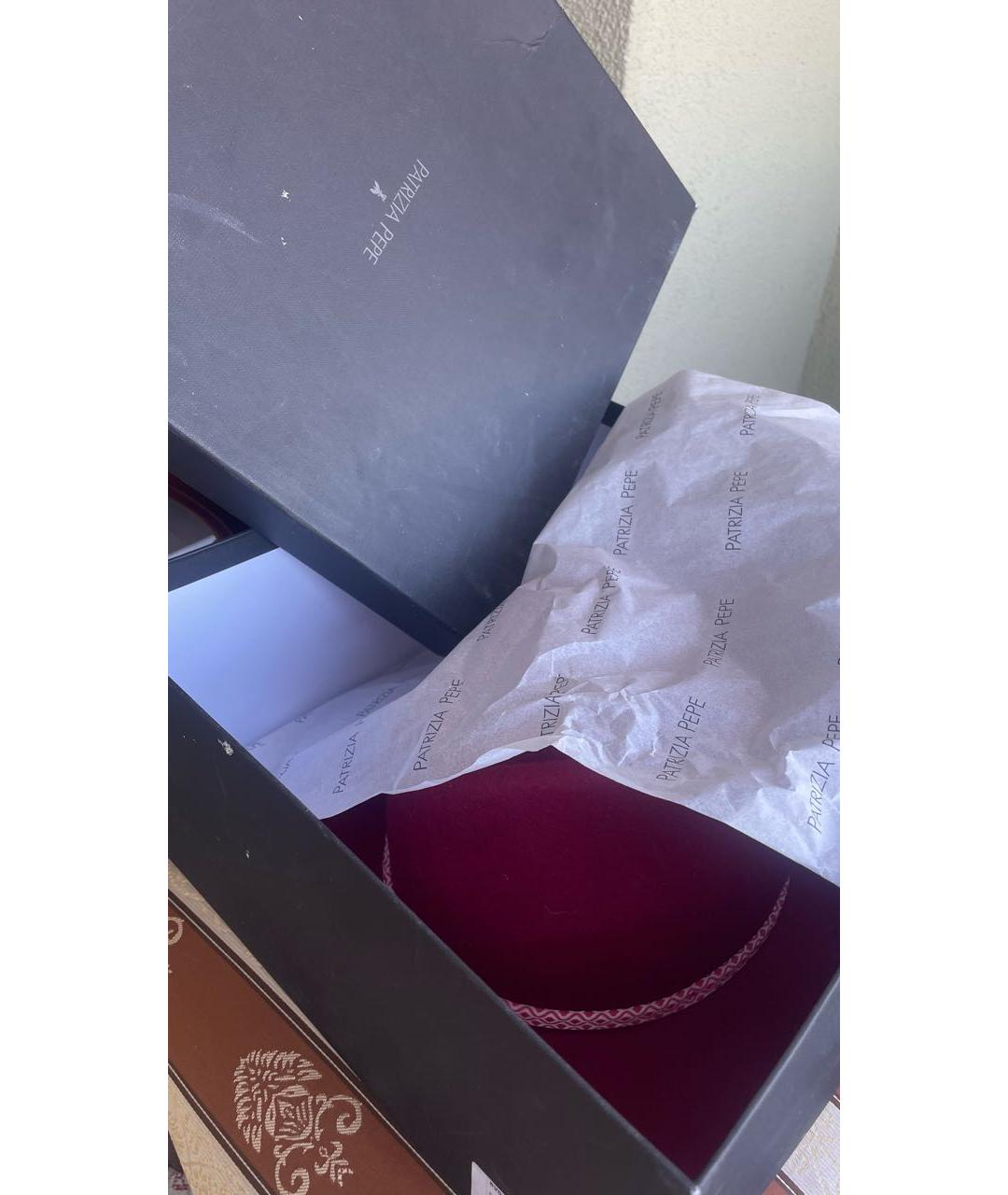 PATRIZIA PEPE Бордовая шерстяная шляпа, фото 5