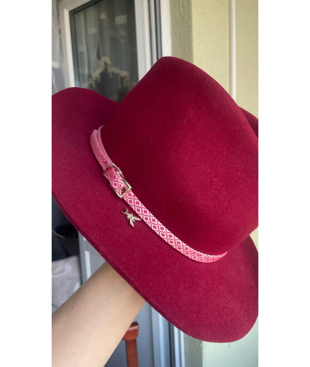 PATRIZIA PEPE Бордовая шерстяная шляпа, фото 3