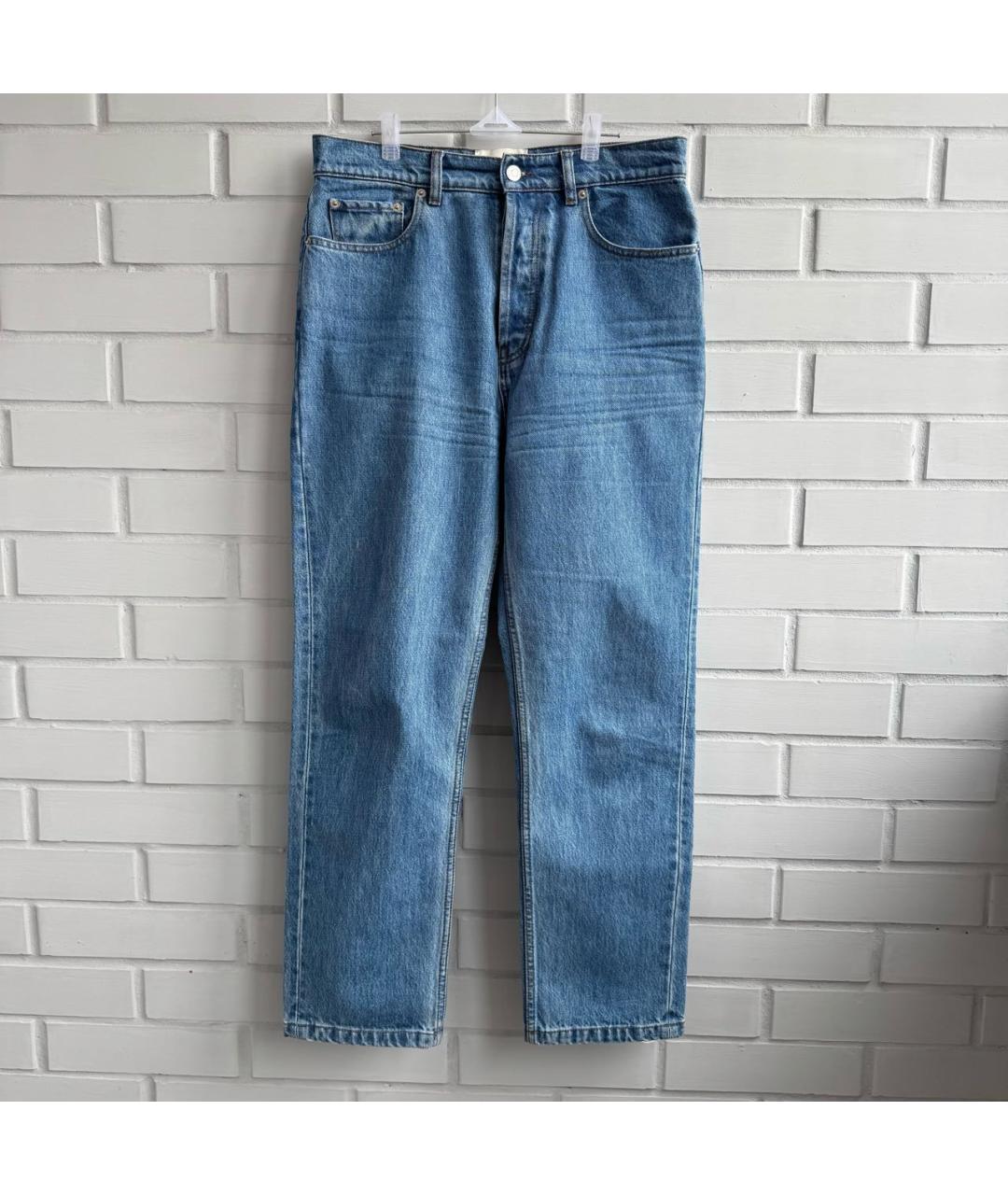 NANUSHKA Синие хлопковые прямые джинсы, фото 7