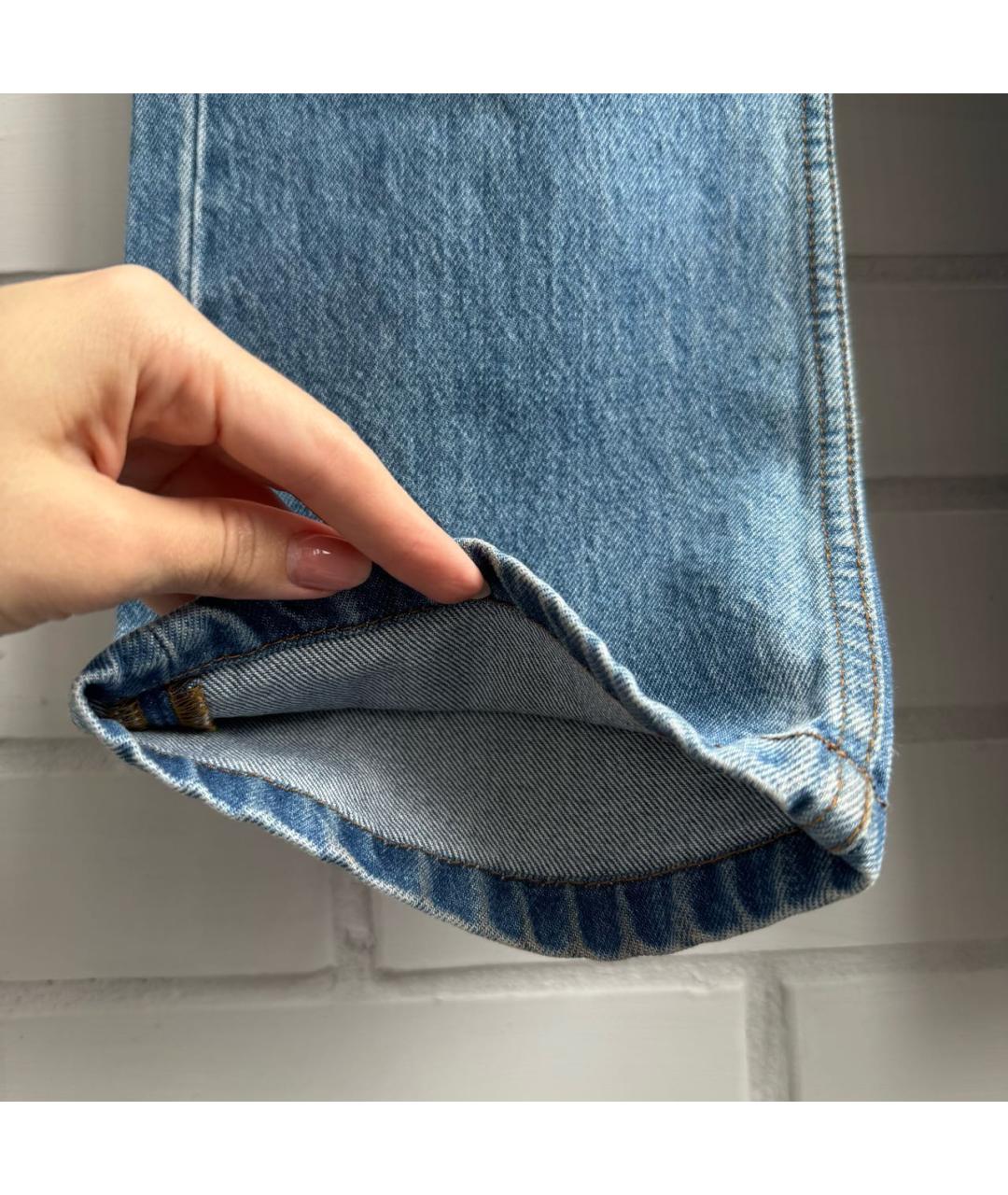 NANUSHKA Синие хлопковые прямые джинсы, фото 6