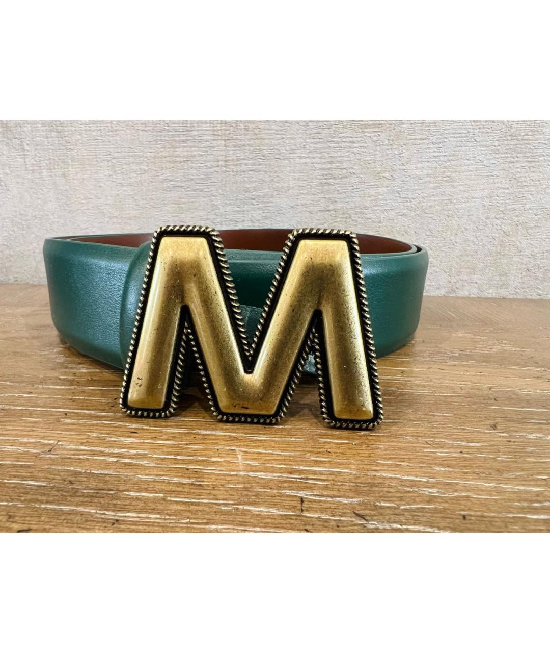 WEEKEND MAX MARA Зеленый кожаный ремень, фото 7