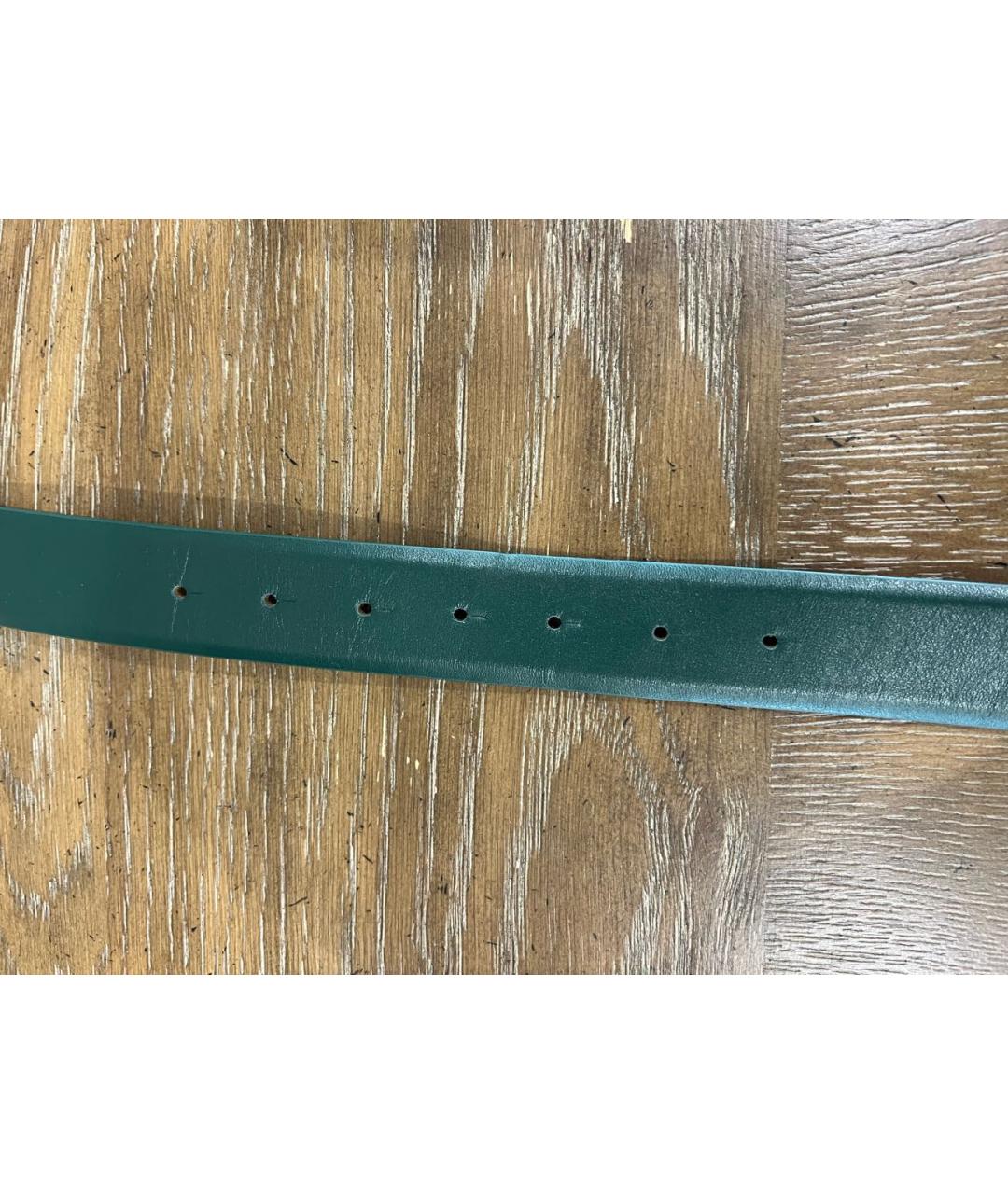 WEEKEND MAX MARA Зеленый кожаный ремень, фото 6