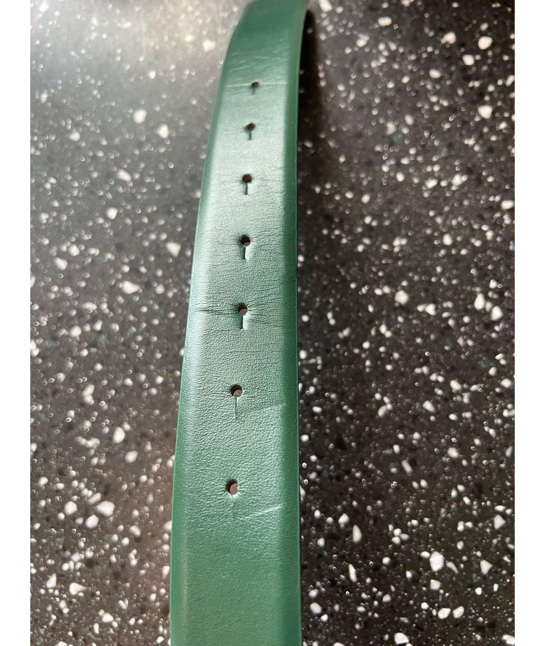 WEEKEND MAX MARA Зеленый кожаный ремень, фото 5