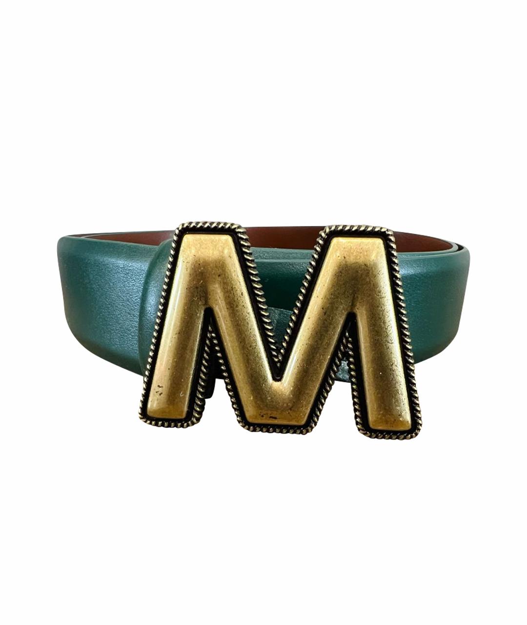 WEEKEND MAX MARA Зеленый кожаный ремень, фото 1