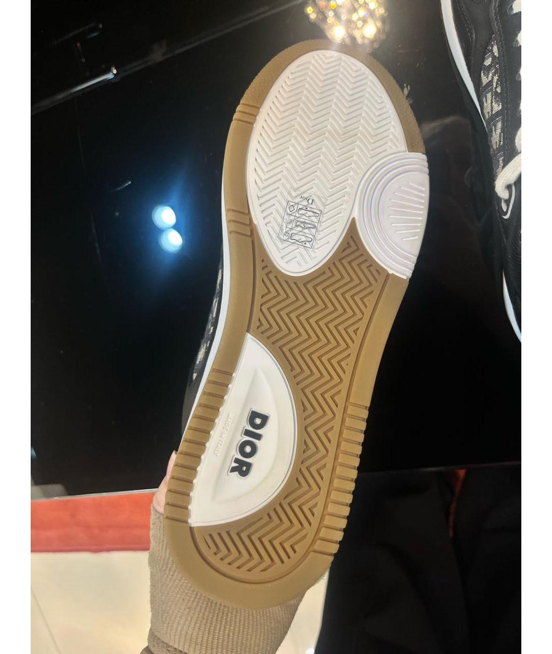 CHRISTIAN DIOR Черные кожаные низкие кроссовки / кеды, фото 4