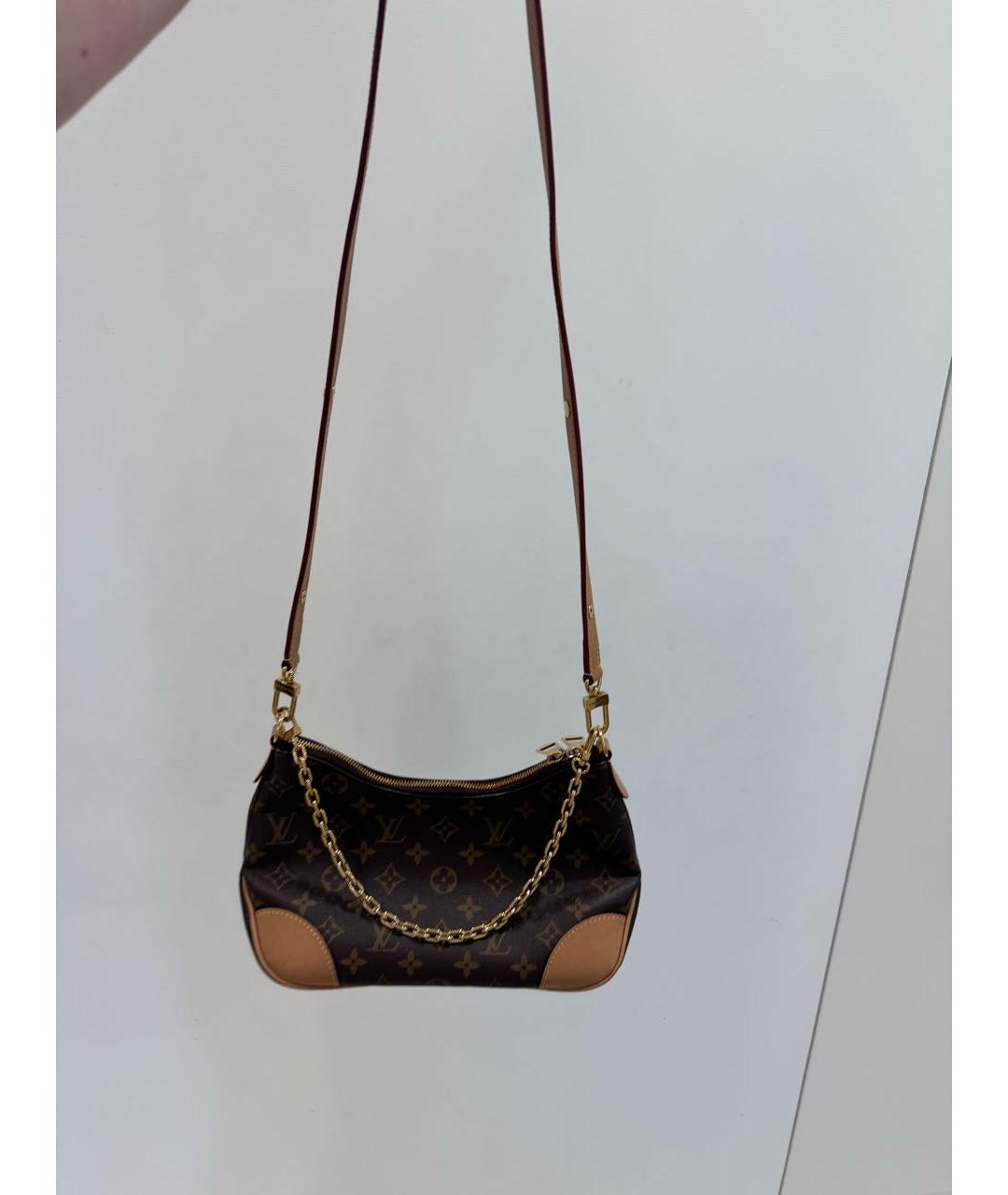 LOUIS VUITTON Коричневая кожаная сумка через плечо, фото 2