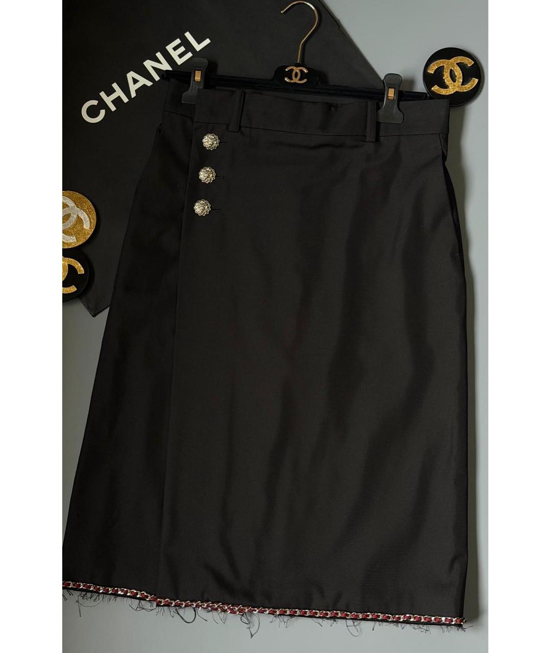 CHANEL Черная юбка миди, фото 2