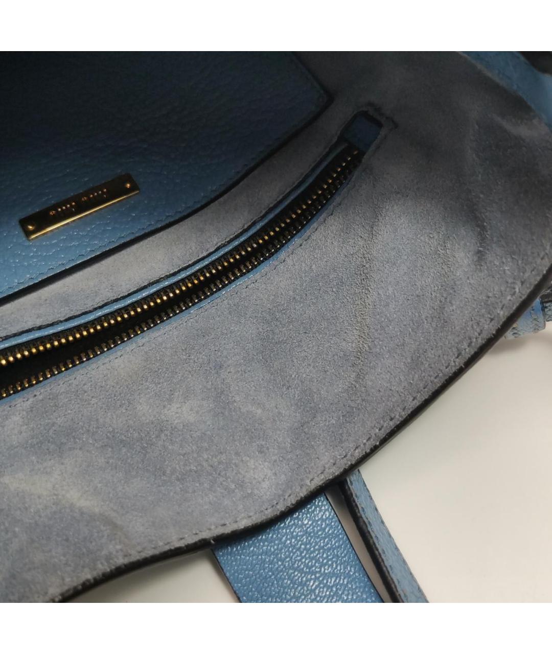 MIU MIU Голубая кожаная сумка через плечо, фото 7