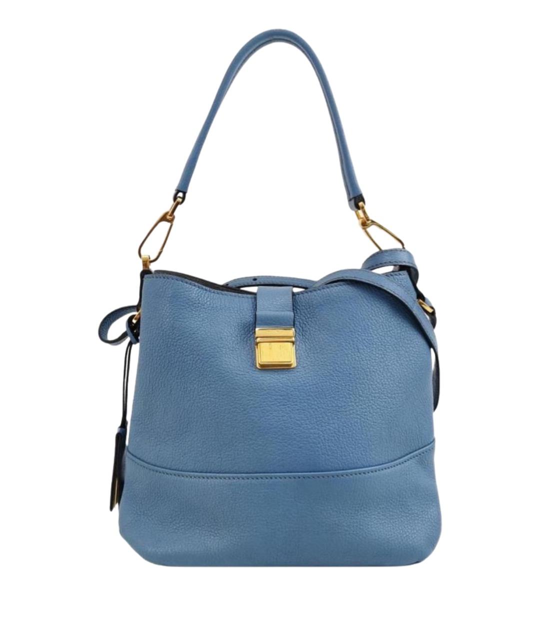 MIU MIU Голубая кожаная сумка через плечо, фото 1