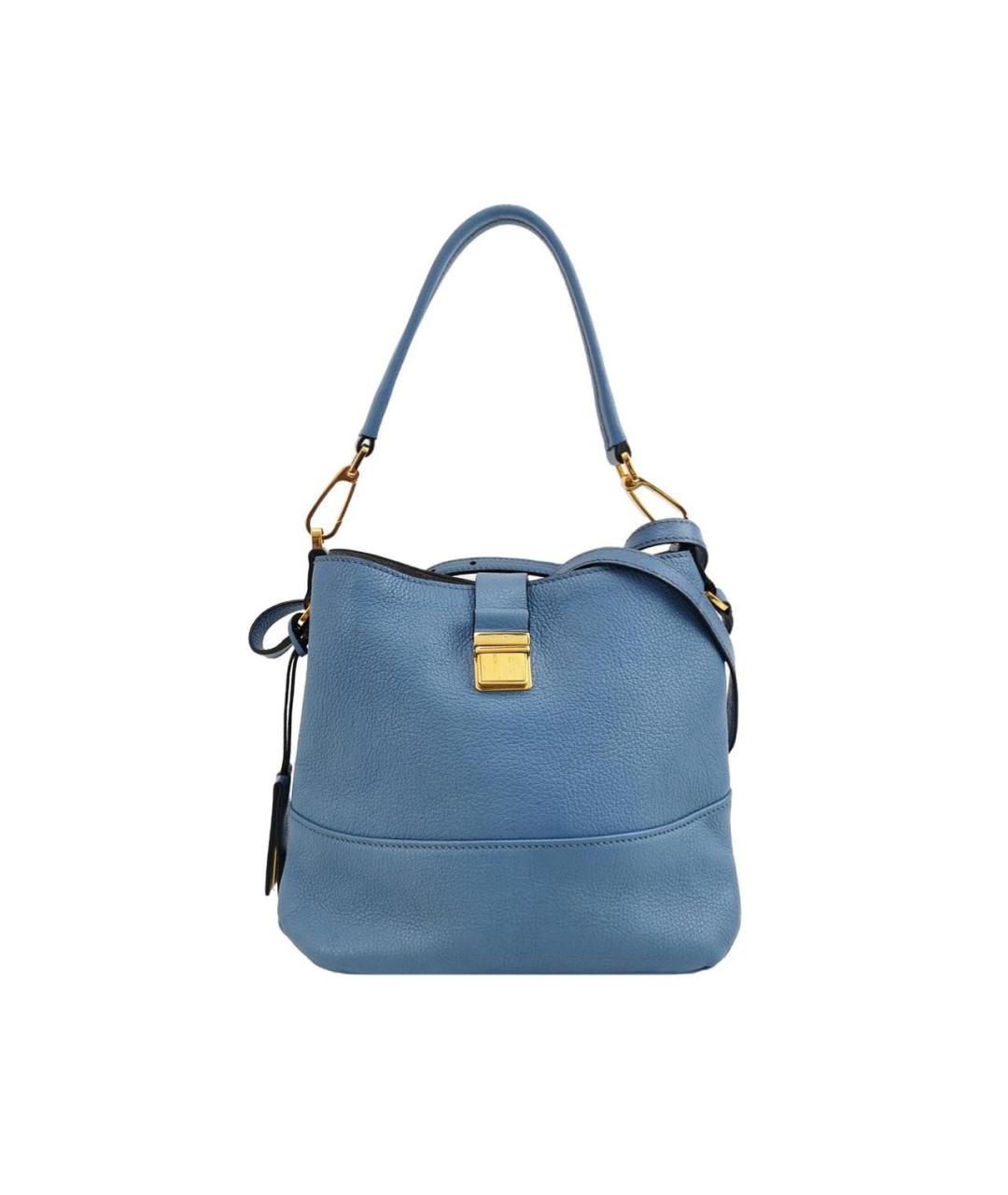 MIU MIU Голубая кожаная сумка через плечо, фото 8