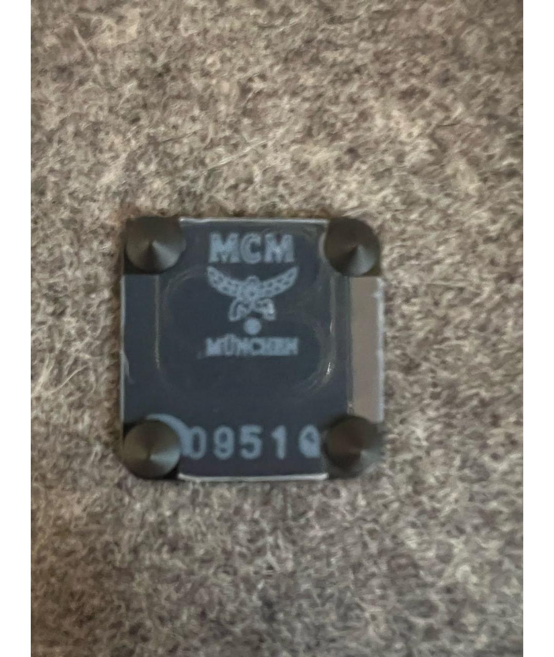 MCM Серая шерстяная поясная сумка, фото 4