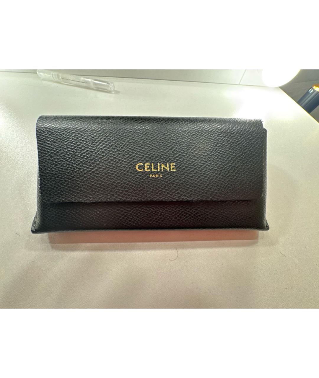 CELINE Бежевые пластиковые солнцезащитные очки, фото 4