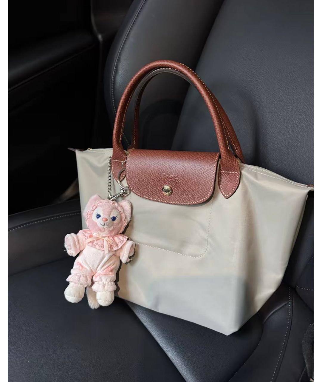 LONGCHAMP Серая сумка с короткими ручками, фото 7