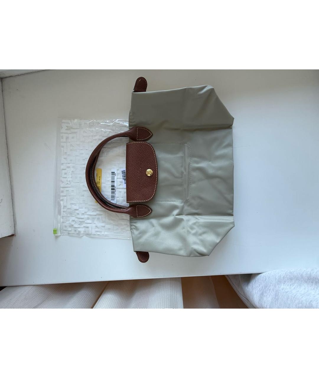 LONGCHAMP Серая сумка с короткими ручками, фото 3