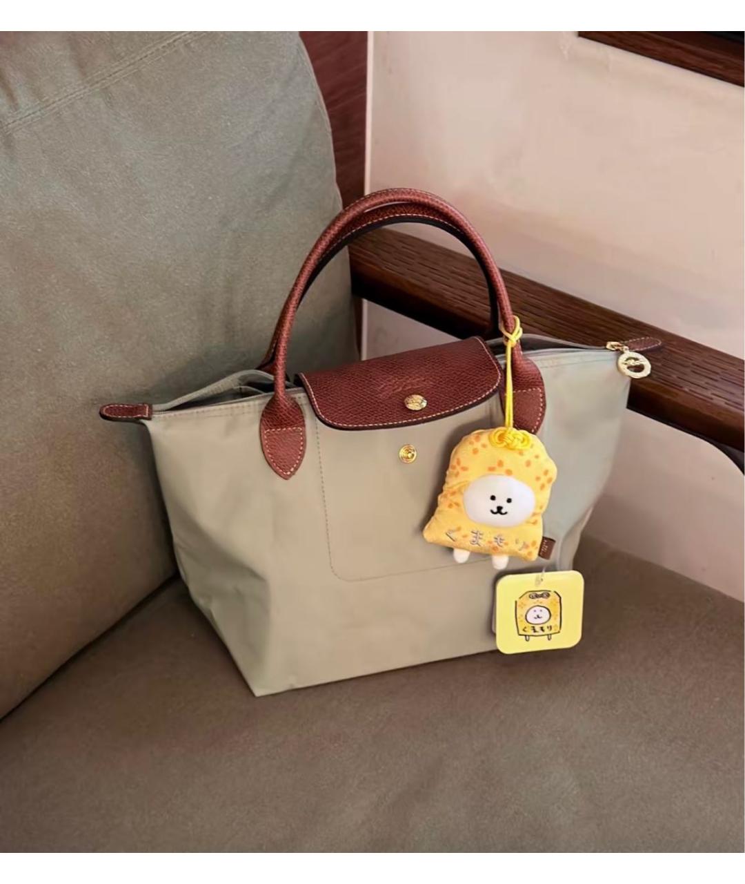 LONGCHAMP Серая сумка с короткими ручками, фото 6