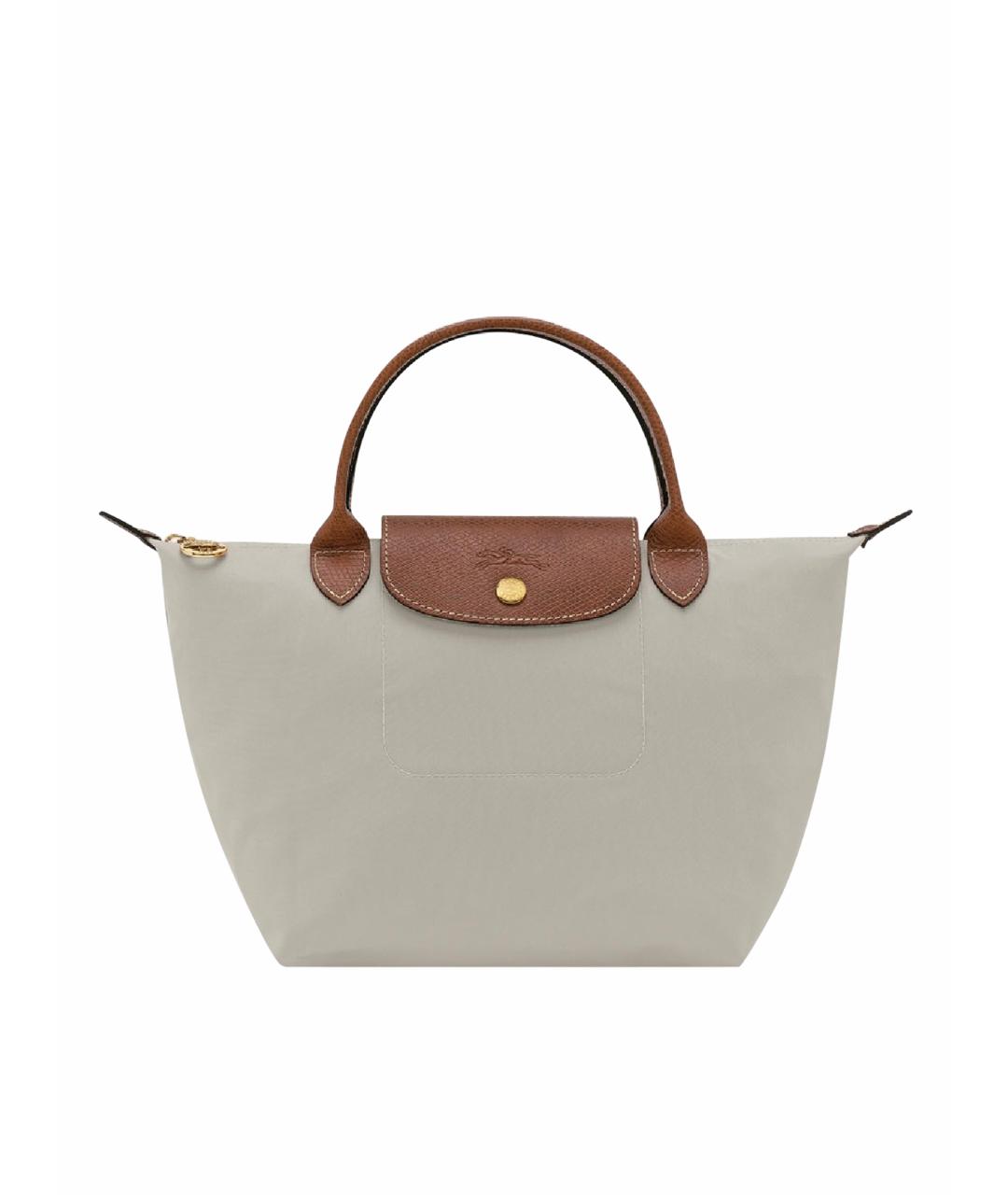 LONGCHAMP Серая сумка с короткими ручками, фото 9