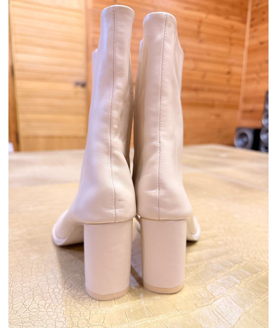 THE ROW Белые кожаные ботильоны, фото 4