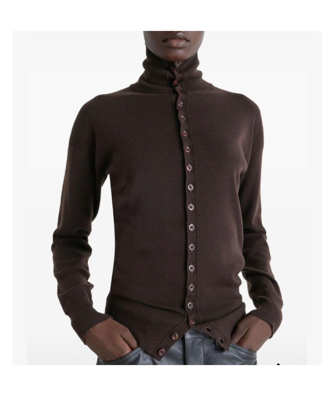 LEMAIRE Коричневый шерстяной джемпер / свитер, фото 4