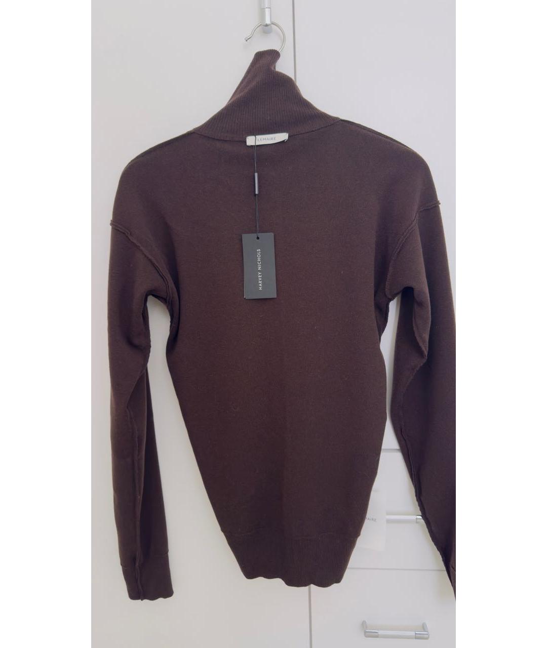 LEMAIRE Коричневый шерстяной джемпер / свитер, фото 3