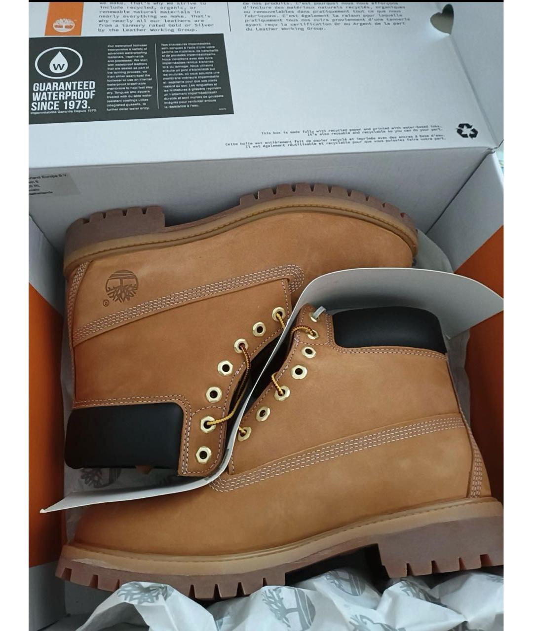 TIMBERLAND Коричневые нубуковые высокие ботинки, фото 4