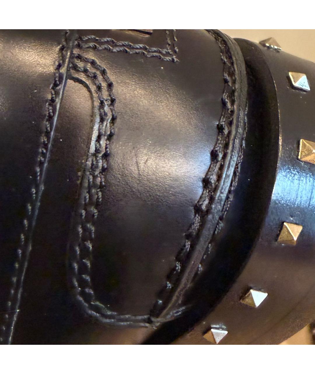 VALENTINO Черные кожаные лоферы, фото 6