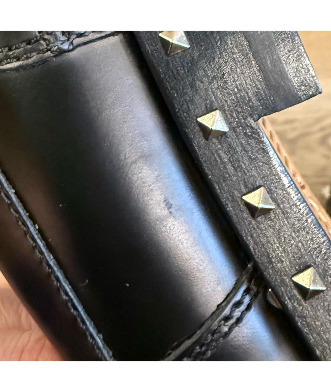 VALENTINO Черные кожаные лоферы, фото 5