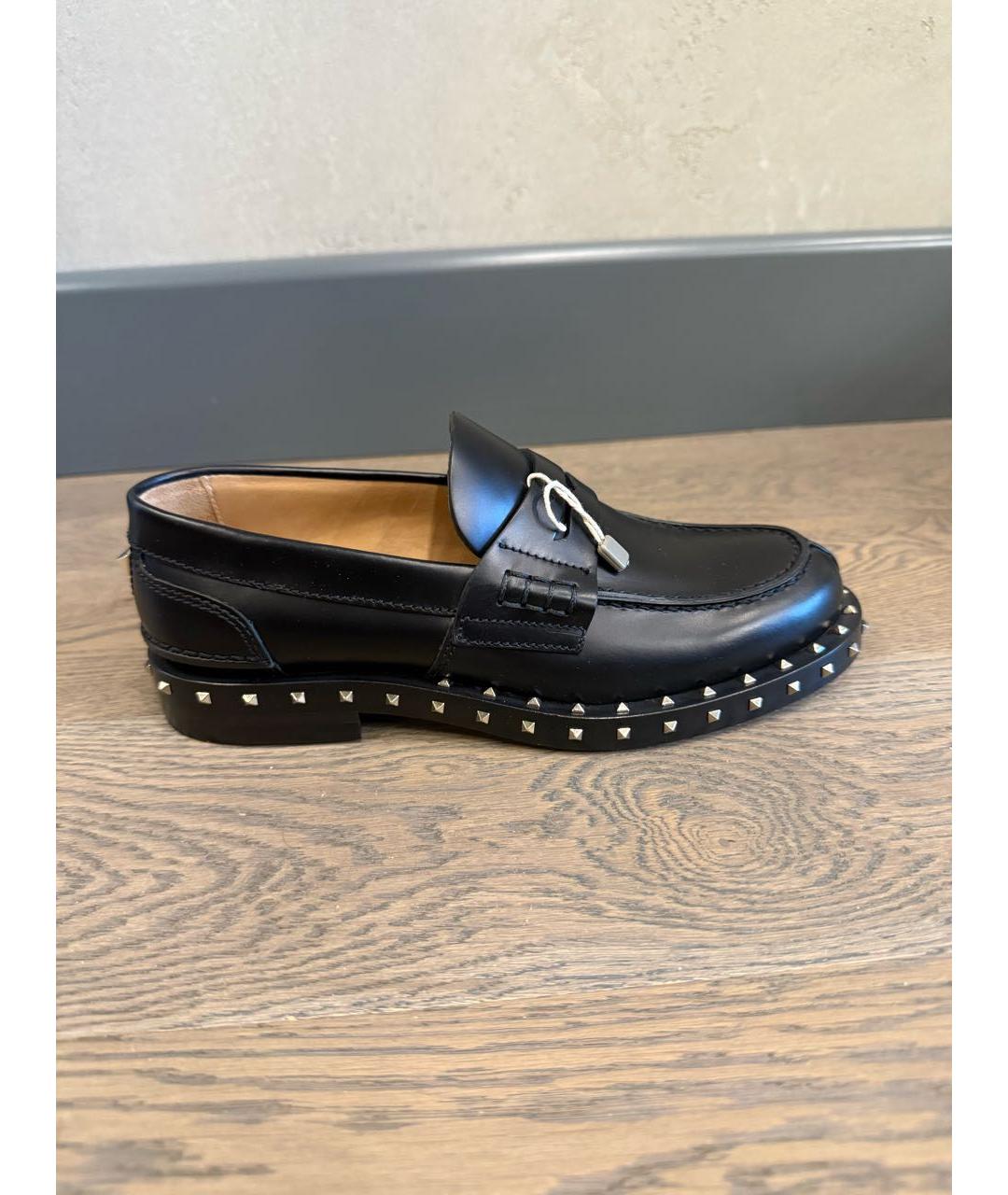 VALENTINO Черные кожаные лоферы, фото 8